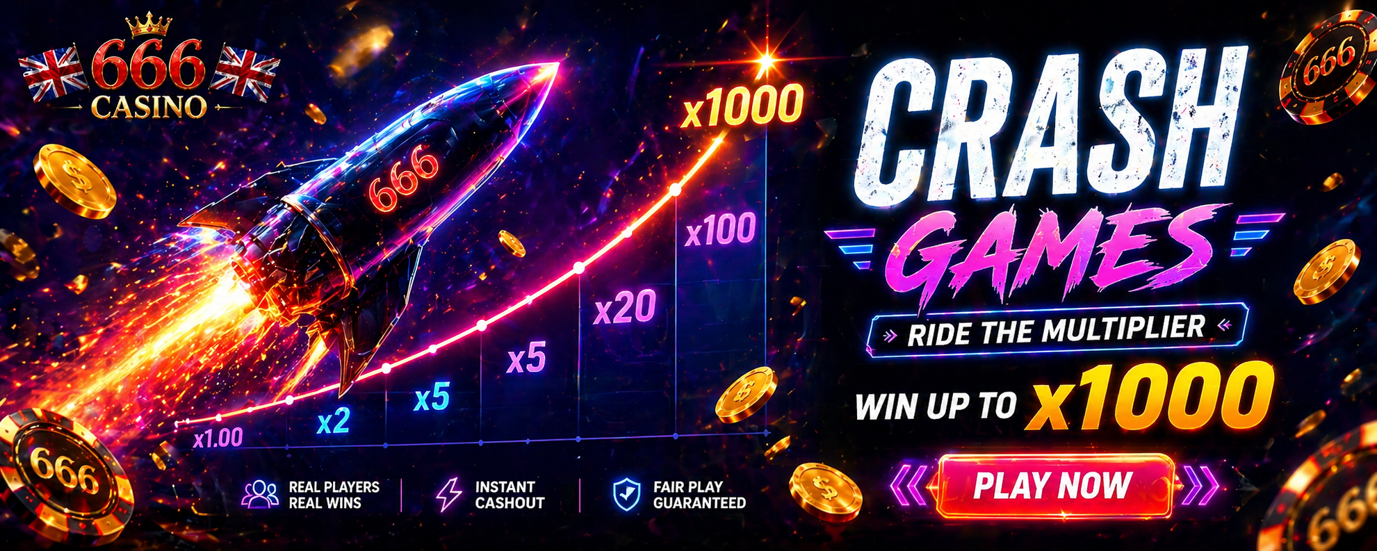 Crash game interface