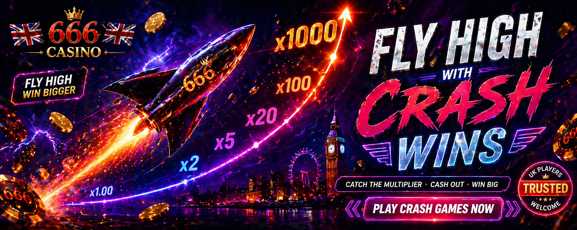 Crash game settings and rounds